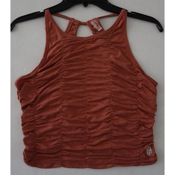 FP Movement OB1275502 Women's Sz M Burnt Orange Free Fold Ruched Tank Top - Picture 4 of 5